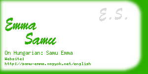 emma samu business card